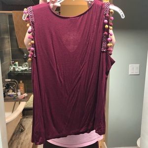 A New Day Maroon Blouse - Size L